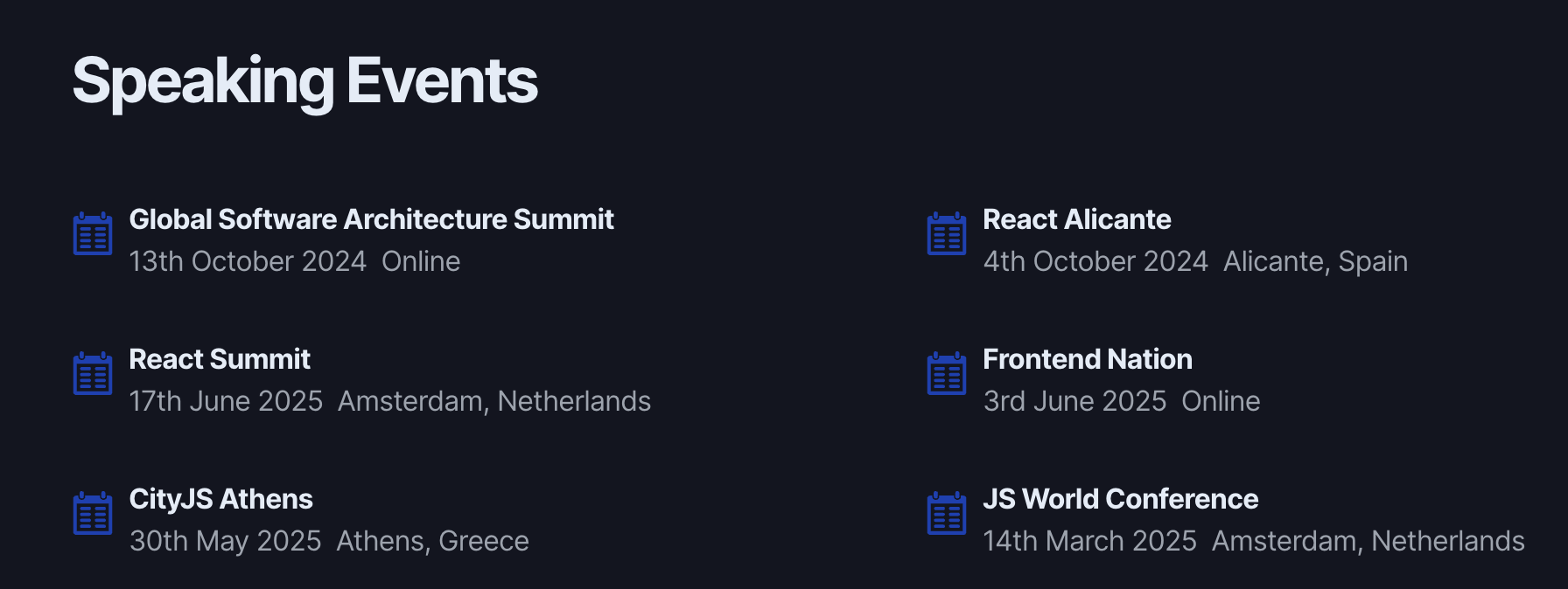 Conferences