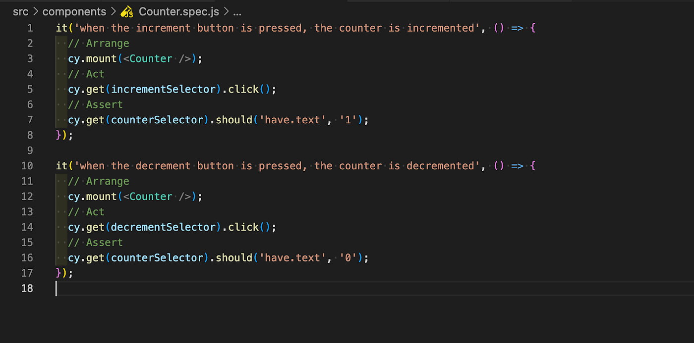 Feature Test example