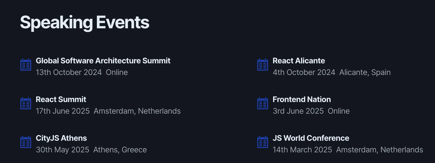Conferences