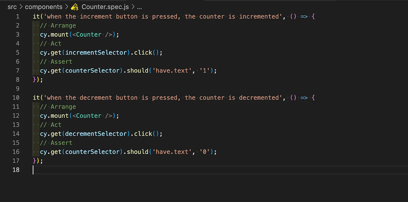 Feature Test example