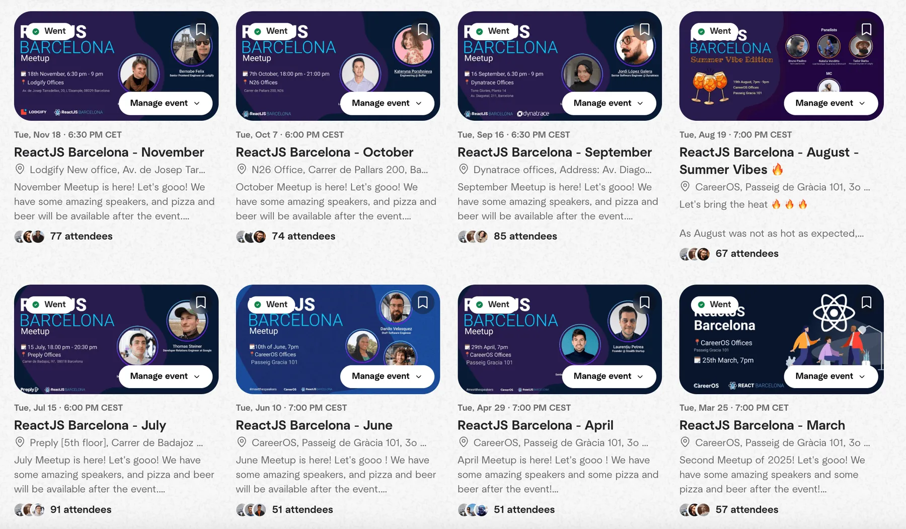 ReactJS Barcelona Meetups
