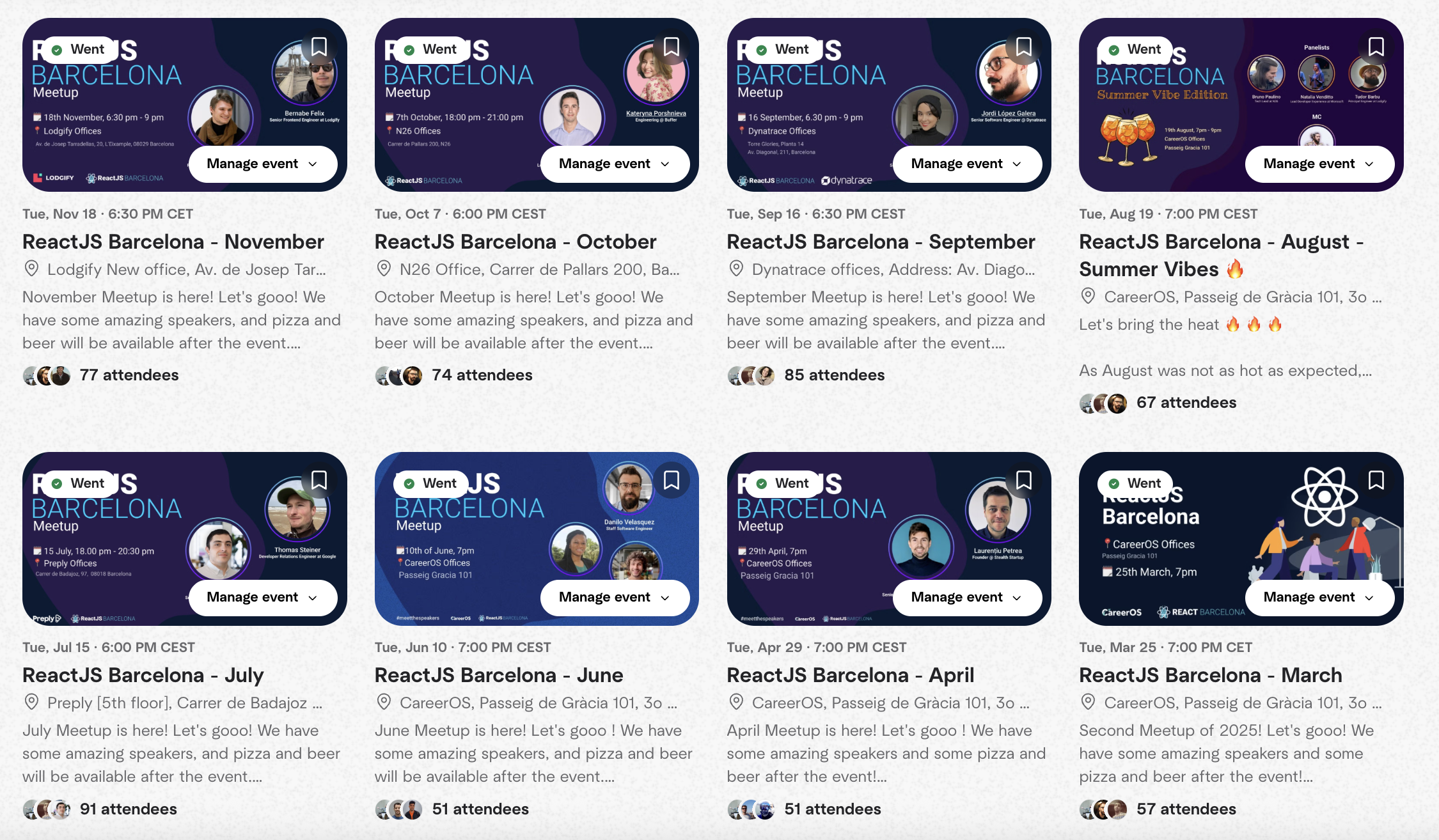 ReactJS Barcelona Meetups