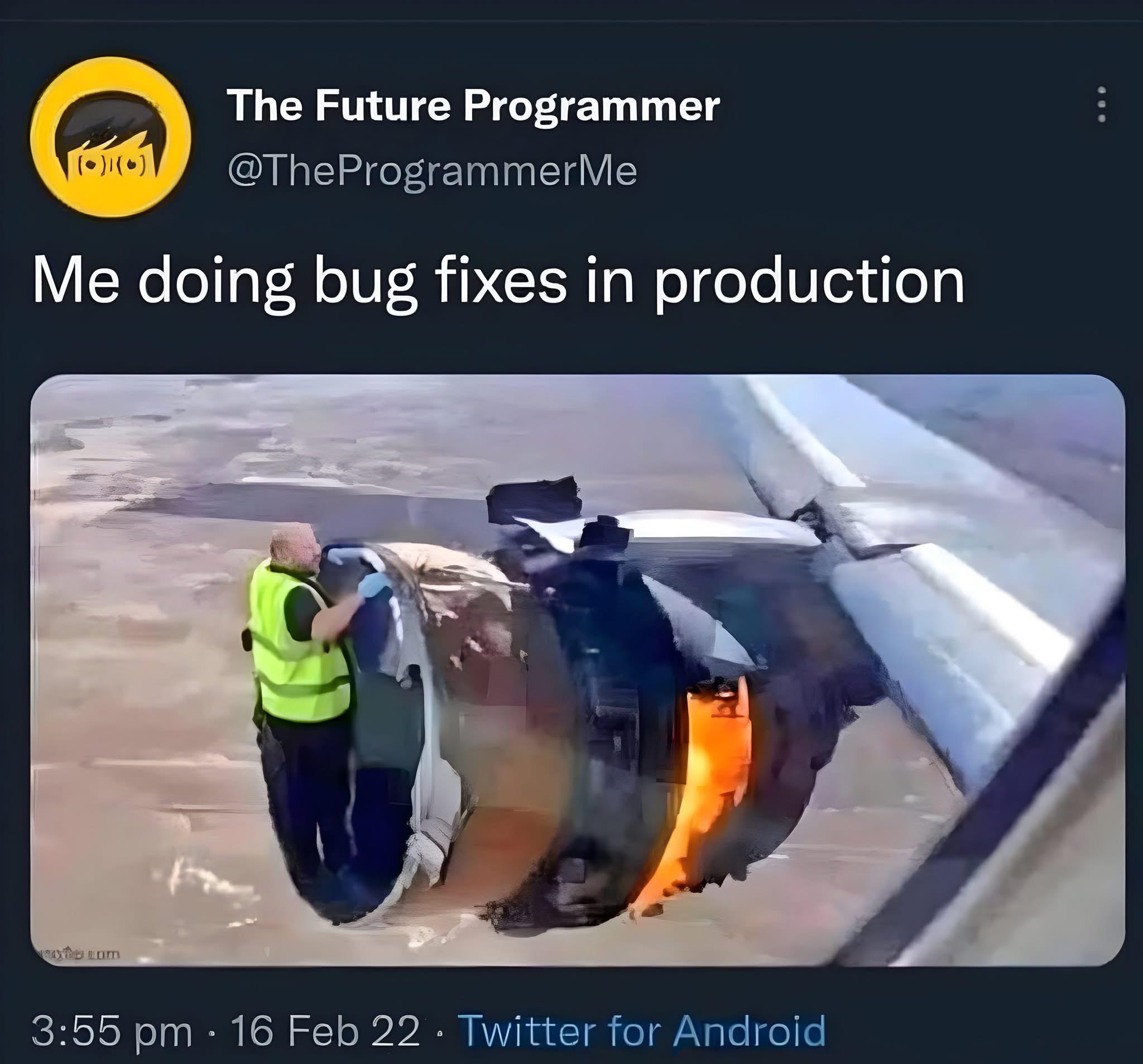 Tweet by The Future Programmer: